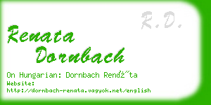 renata dornbach business card